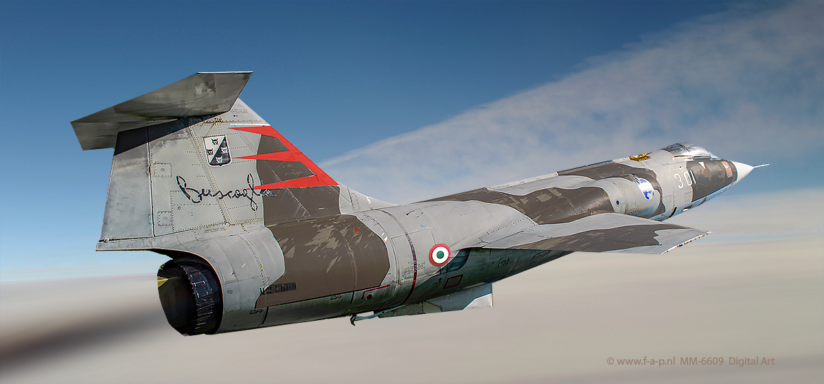 Fiat  F-104G  MM-6609 c/n-683D-6609  3-Sormo  Trento-Mattarello Airport 17-07-2012 Digital Art.