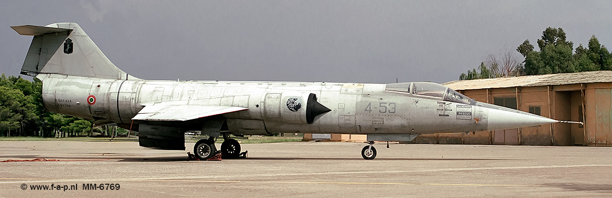Italian Group Aeritalia build F-104  Starfighter S-ASA-M   MM-6769  4-Stormo no-53 20-Gruppo  Grosseto 22-07-2002