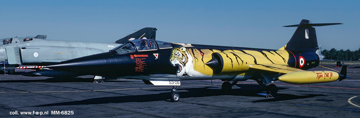 Aeritalia  F-104S Starfighter  MM-6825  c/n-783-1125 53-Stormo the no06   Mont-de-Marsan France July 1988