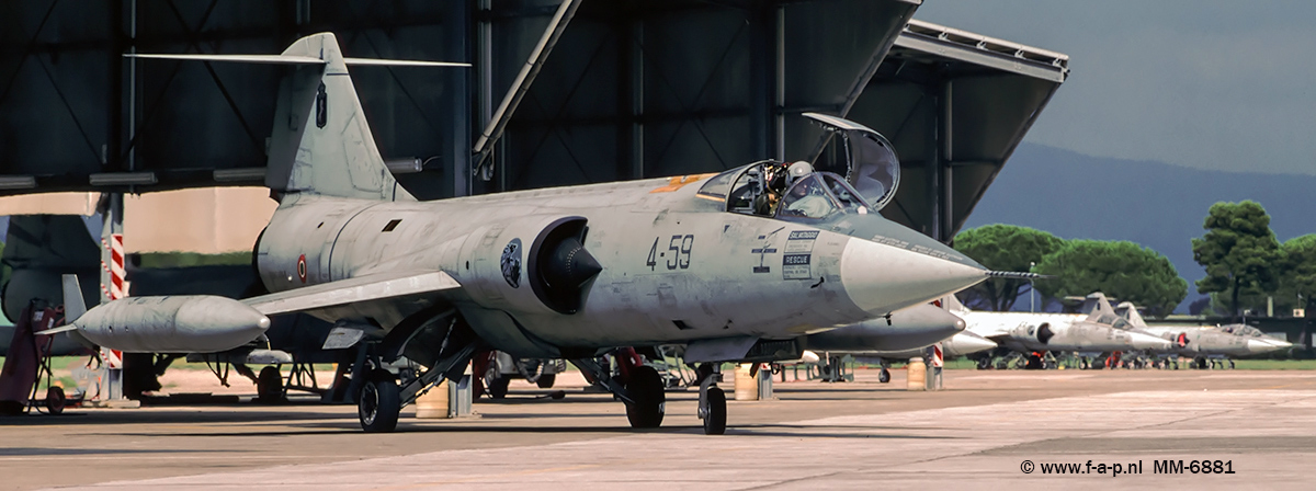 Aeritalia F-104 S ASA-M  4-7  MM-6881 c/n-783-1181 4-Stormo no-59 of 20-Gruppo Grosseto 22-07-2002