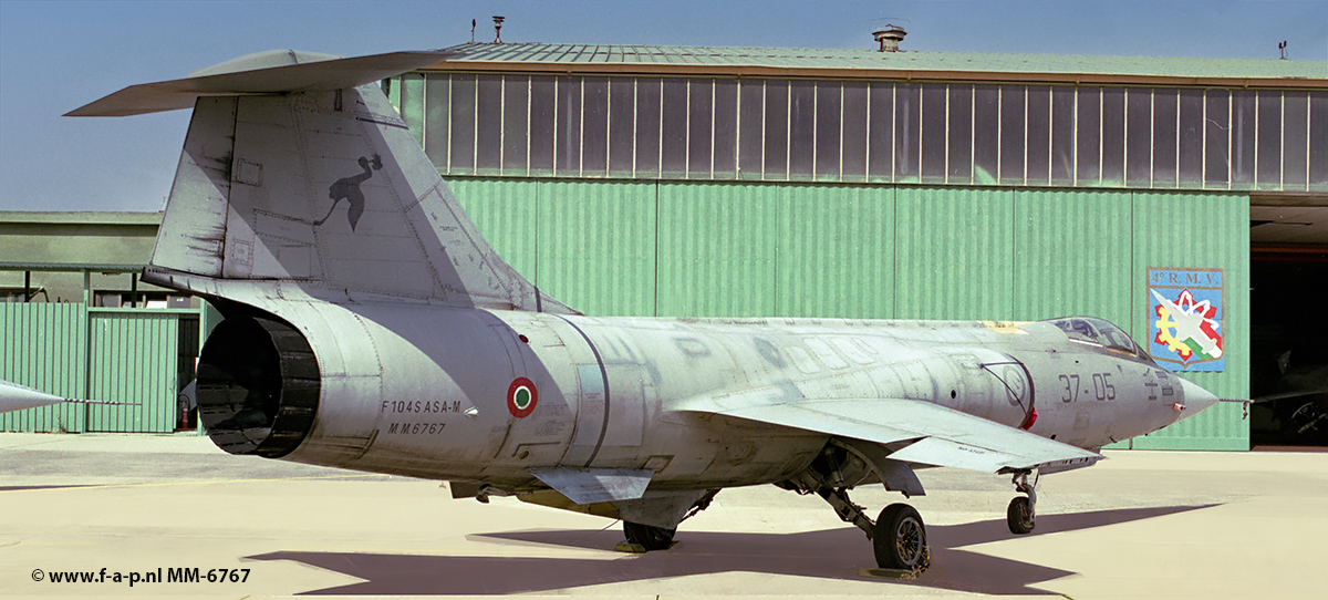 Italian Group Aeritalia build F-104 S Starfighter  MM-6767 37-Stormo no 05  Grosseto 22-07-2002