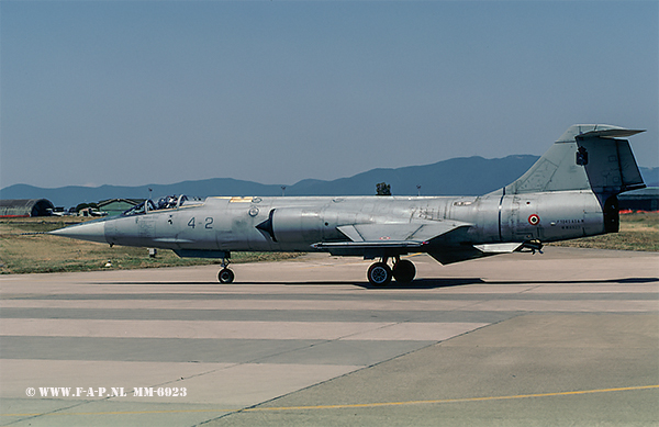Aeritalia F-104 S ASA-M Starfighter MM-6923  c/n-683--6923 4-Stormo the no 23 of 9- Gruppo Grosseto 08-08-2001