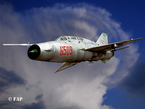 DIGITAL ART  Polish MiG 21 UM of the 1ste PLM  of Minsk Air Base.