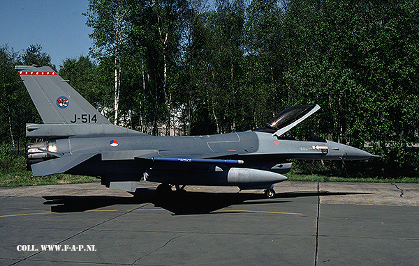 General Dynamics F-16-MLU Fighting Falcon  J-514 of the 313-Sqd  Twente