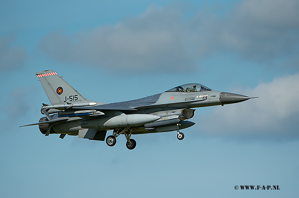 General Dynamics F-16-MLU Fighting Falcon  J-515 of the 312-Sqd  Leeuwarden  24-08-2021