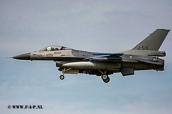 General Dynamics F-16-MLU Fighting Falcon  J-515 of the 312-Sqd  Leeuwarden 