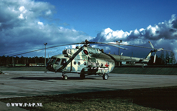 Operational shot of the Controll tower and  Russian Mi-8 the 21 at Wittstock on  07-04-1994 