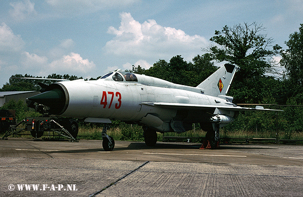 Mikoyan-Gurevich MiG-21SPS-K   473   c/n-94A7006  East Germany - Air Force  at Twente