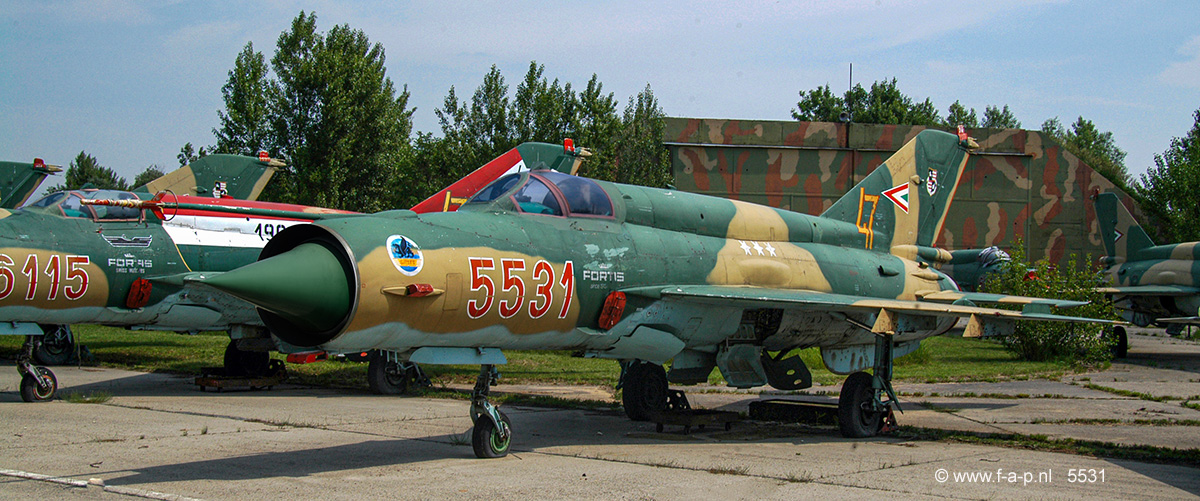 Mikoyan-Gurevich MiG-21Bis/Sau  5531 c/n- N75035531  Hungary - Air Force  Papa 10-06-2004