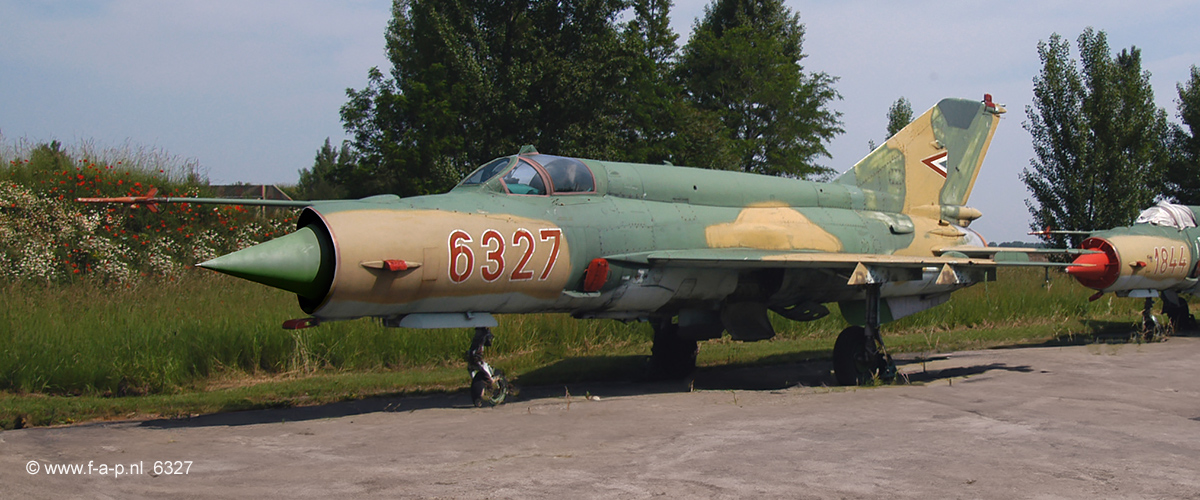 Mikoyan-Gurevich MiG-21Bis/Sau      6327     c/n-75046327   Hungary - Air Force  Papa 10-06-2004 To Budaors Airfield, Budapest, Budapest.