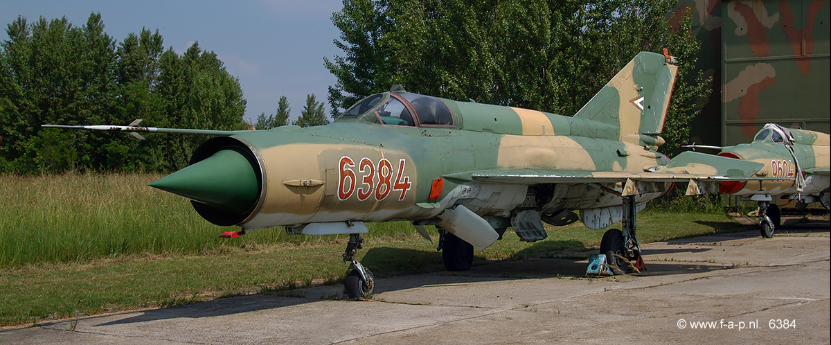 Mikoyan-Gurevich MiG-21Bis/Sau      6384     c/n-75046384    Hungary - Air Force  Papa 10-06-2004  to  Hatvan  Hungary 