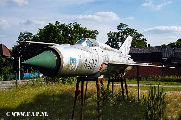 MiG 21 PFM  4407 Ex  Czech Air Force,  Lommel  just over the Dutch Border in Belgium 08-06-2005