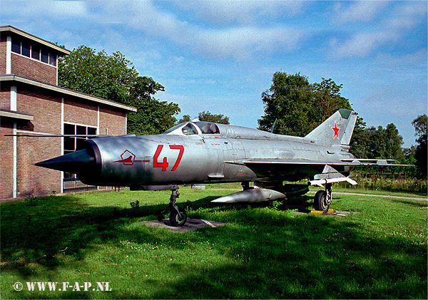 MiG 21 PFM   [56 Russian Markings]     MLM Museum   Soesterberg. Utrecht.