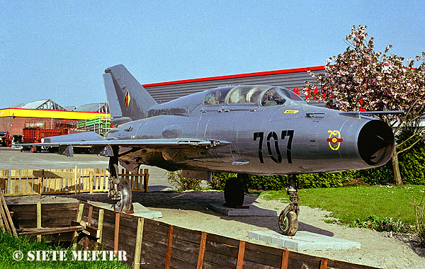 Mig 21 US   707  (2412)  ex DDR  250   Bolsward  Friesland in 2011 Disapered