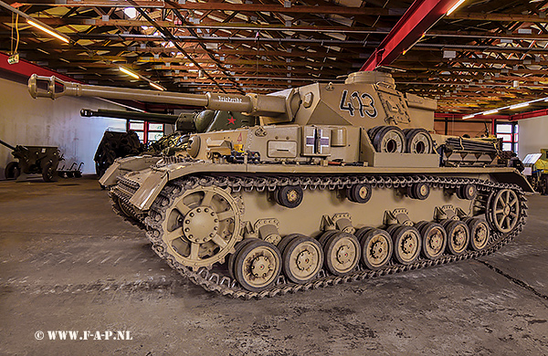 Panzer IV Aust. G tank displayed at the  Panzer Museum Munster 15-01-2022