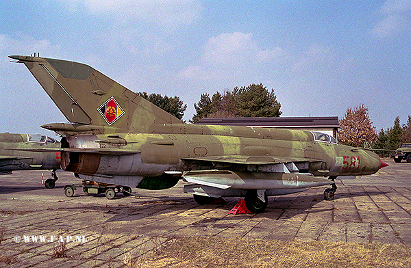 MiG 21 M  581   Ex NVA    Rothenburg  18-08-2003