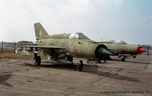 MiG 21 M  581   Ex NVA    Rothenburg  18-08-2003