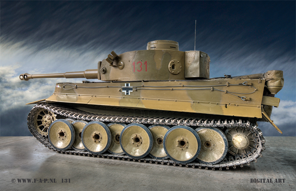Digital Art of Tiger I (H1), Panzerkampfwagen VI, Sd.Kfz. 181.     The 131 at Bovington  07-07-2022.