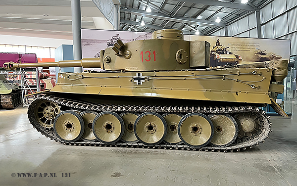 Tiger I (H1), Panzerkampfwagen VI, Sd.Kfz. 181.     The 131 at Bovington  07-07-2022.