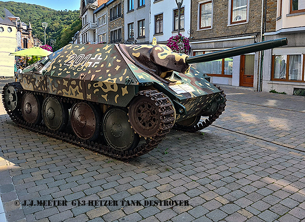 G13 Hetzer tank destroyer  201 the Ardennes 44 War Museum in Bras, Belgium.  14-09-2020