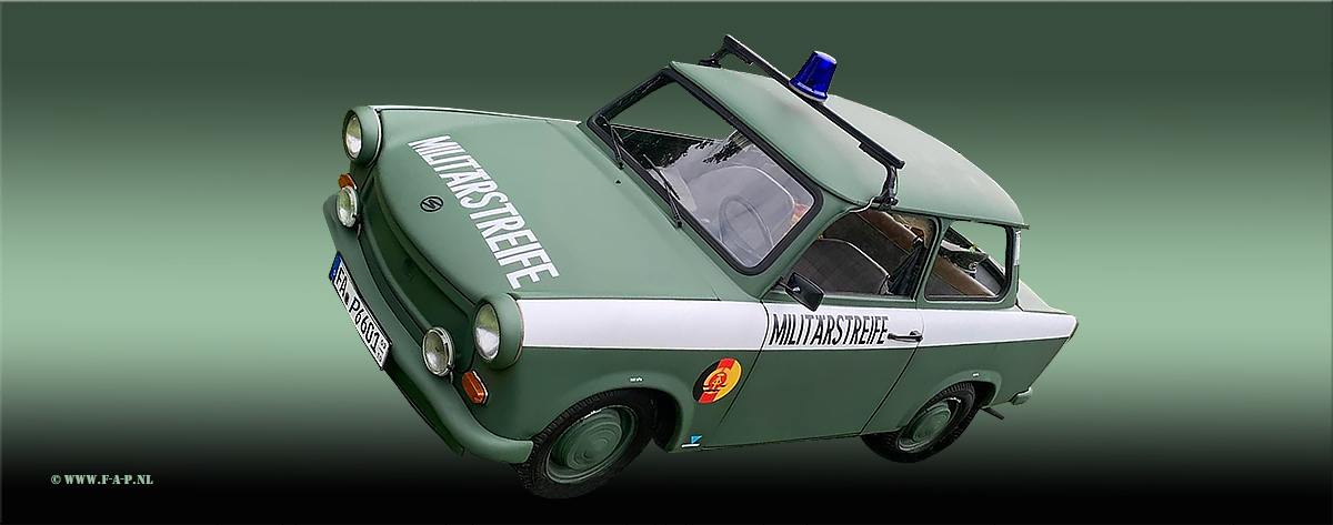 Military Police version of the Trabant 601 from the former DDR.