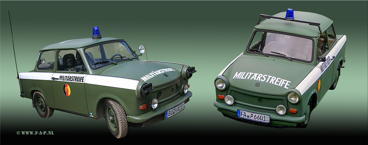 Military Police version of the Trabant 601 from the former DDR.