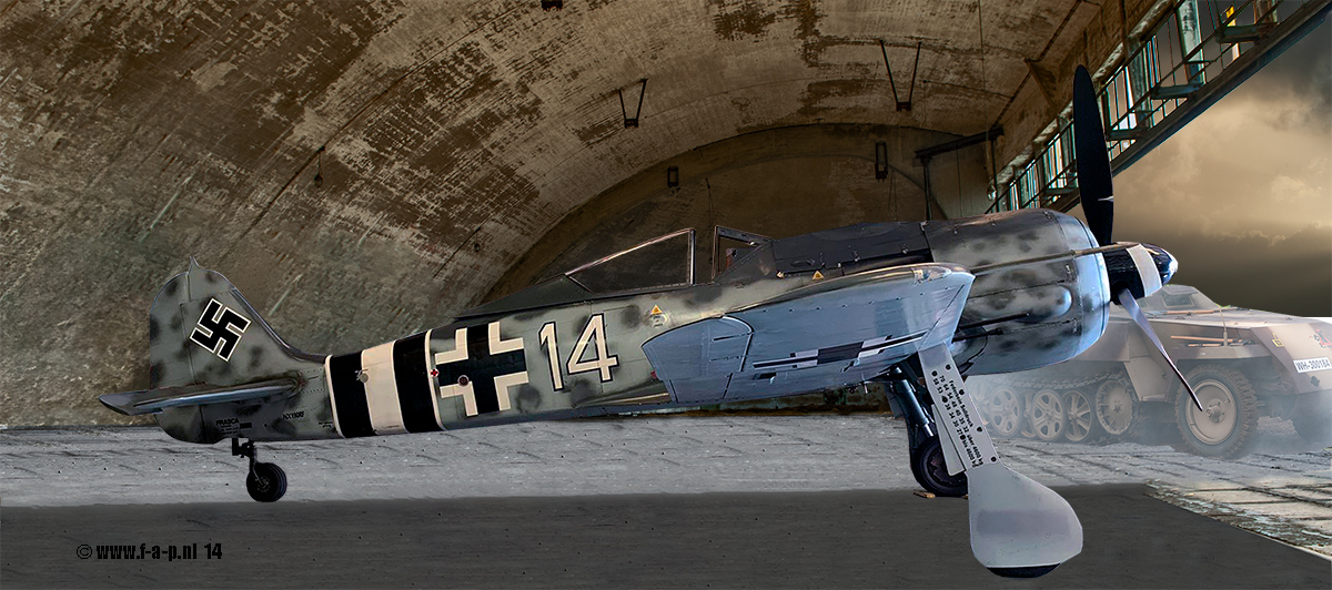 Digital Art of: Focke-Wulf Fw-190A-9  seen here in the Main Shelter at the Air Base Juterbog Damm 21-03-2009