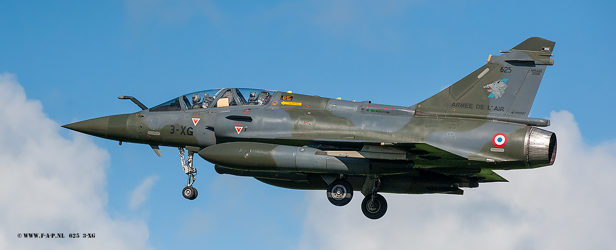 Dassault Mirage 2000D   625  3-XG  Escadron de Chasse 3/3 "Ardennes" base arienne 133 Nancy-Ochey,  France-Air Force  At Frisian Flag Leeuwarden  04-2016