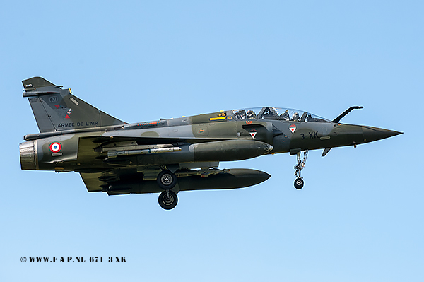 Dassault Mirage 2000D   671  3-XK  Escadron de Chasse 3/3 "Ardennes" base arienne 133 Nancy-Ochey,  France-Air Force  At Frisian Flag Leeuwarden 2016