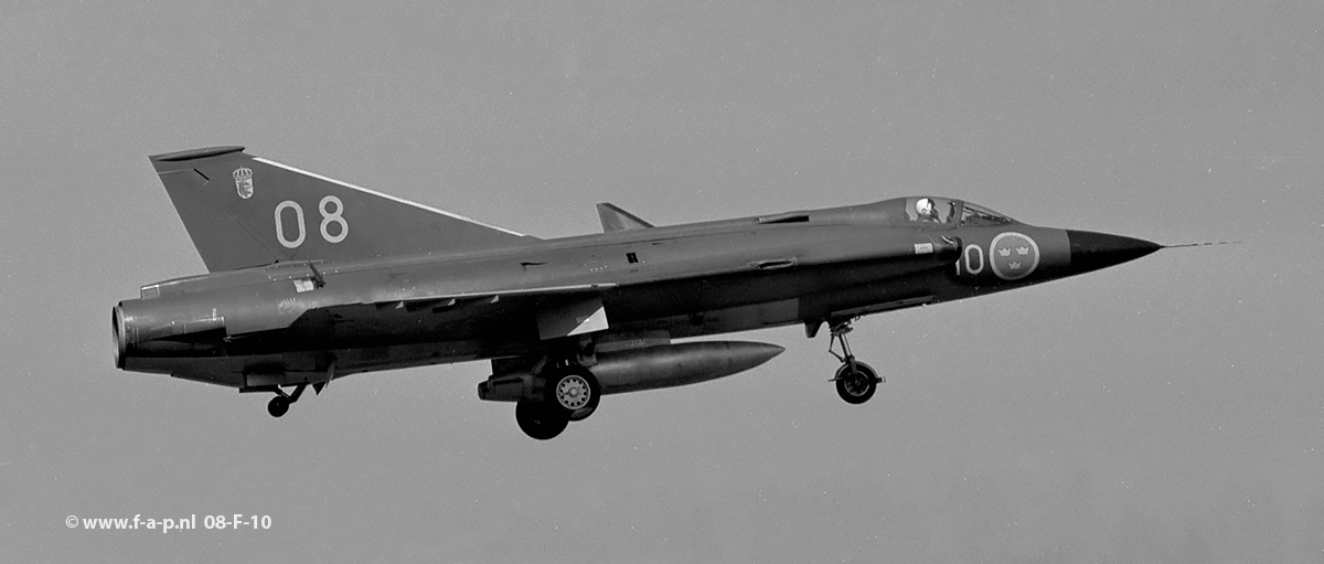 Saab J35F-1 Draken 08   of F-10 �ngelholm airbase  at Leeuwarden