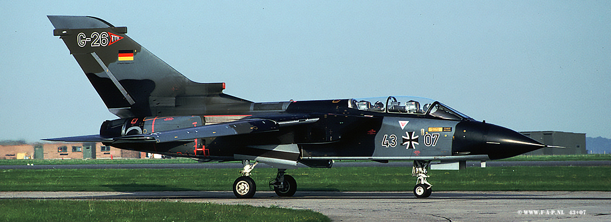 Panavia Tornado IDS 43+07     TTTE (Tri National TrainingEsstablisment.    at Cottesmore 1981/1999