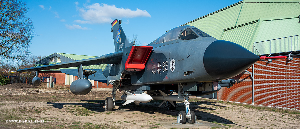 Panavia Tornado IDS  43+55 c/n-146/GS028/4055  "90 Jahre Marineflieger" MFG-2  Now at the museum in Nordholz, 28-02-2023,
