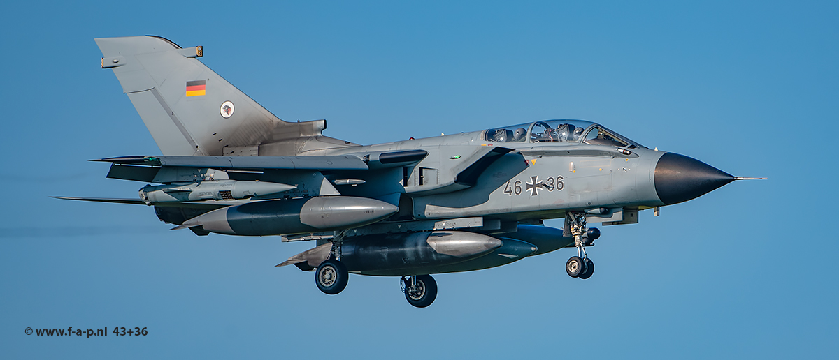 Panavia  Tornado ECR  46+36      c/n- 851/GS269/4336   TLG51  at Leeuwarden  24-10-2024