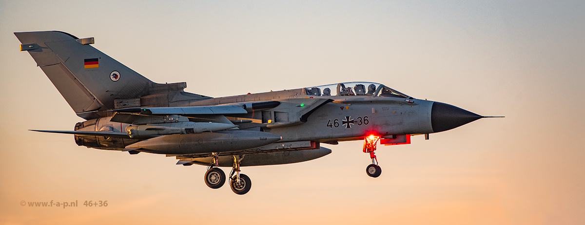 Panavia  Tornado ECR  46+36      c/n- 851/GS269/4336   TLG51  at Leeuwarden 05-11-2024