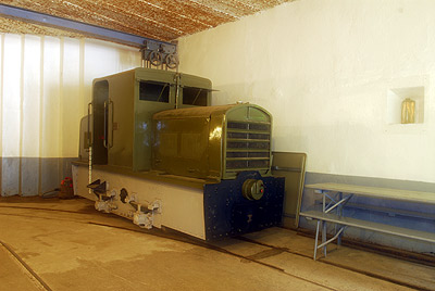 The train of the underground passage in the fortress
