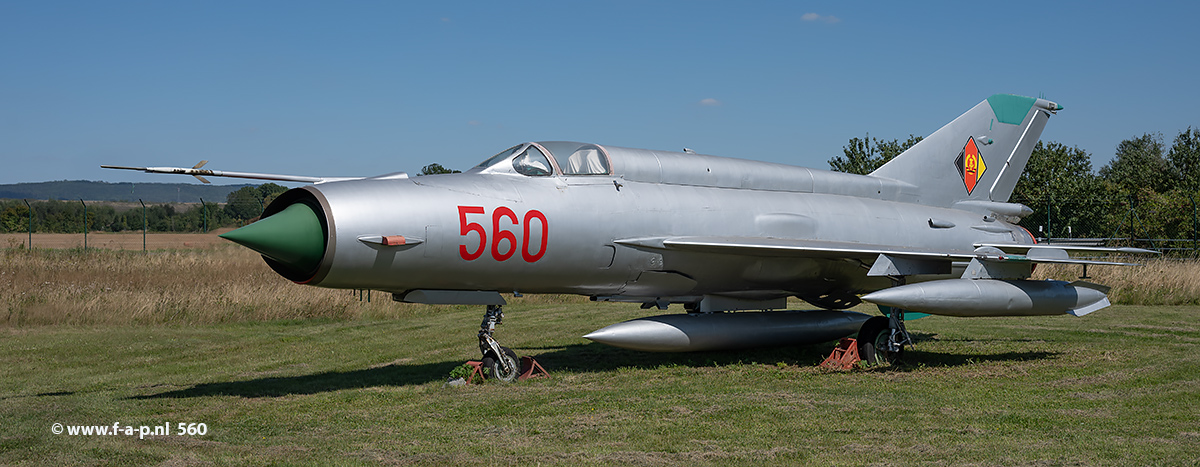  Mikoyan-Gurevich MiG-21M       560  c/n- 960410  Jagdgeschhwader 9 in Peenemnde  NVA   Smmerda - Dermsdorf (EDBS) , Germany  18-08-2025